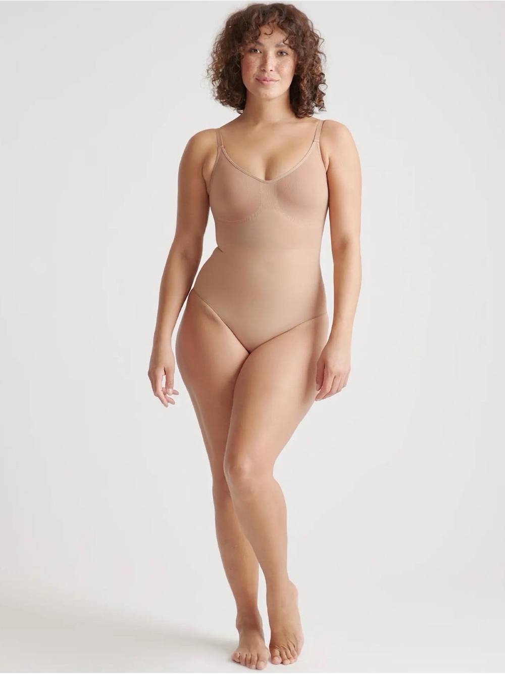 Quince Beige Seamless Shaping Bodysuit